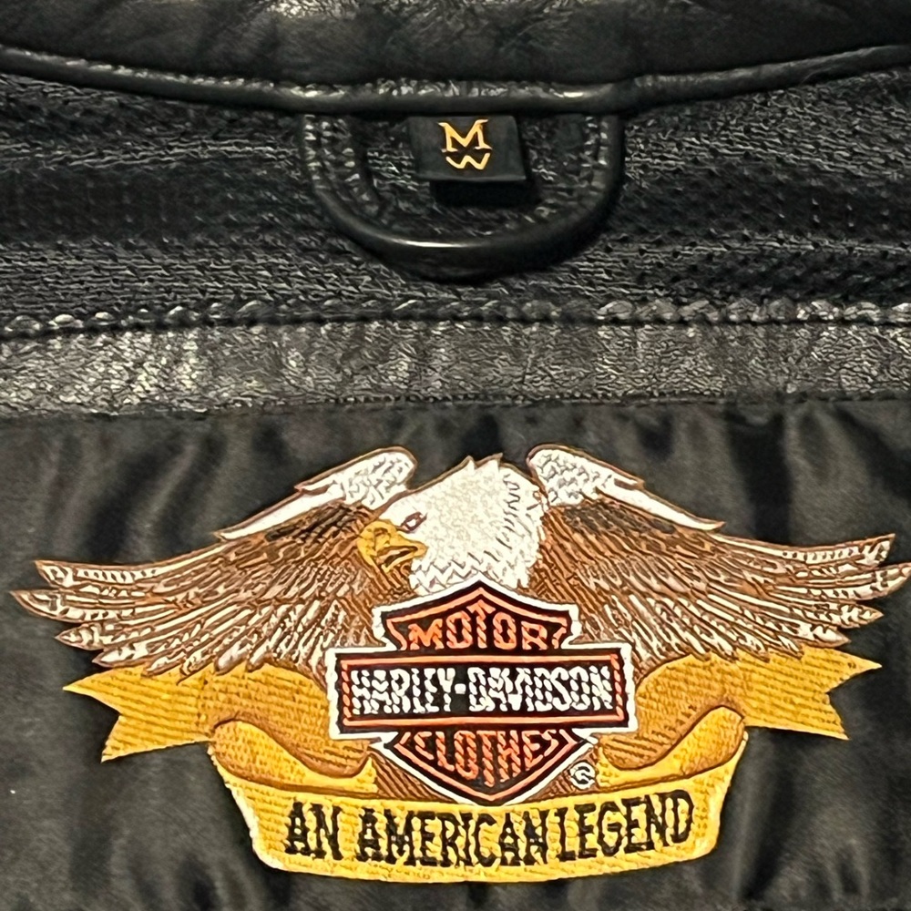 Harley Davidson Women’s Genuine Leather Jacket - Picture 3 of 4